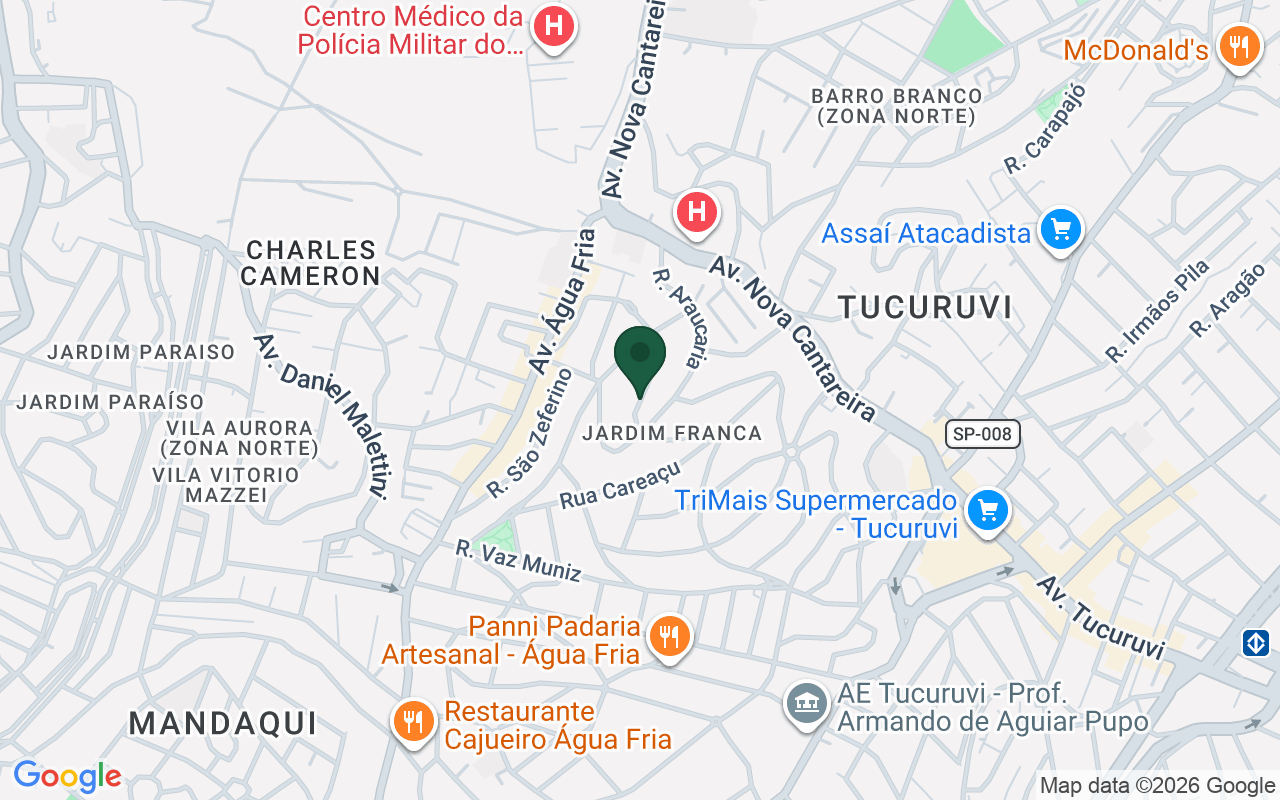 Mapa de Jardim Franca · São Paulo · SP