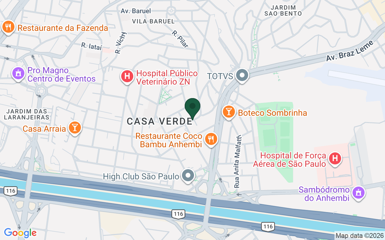Mapa de Casa Verde · São Paulo · SP
