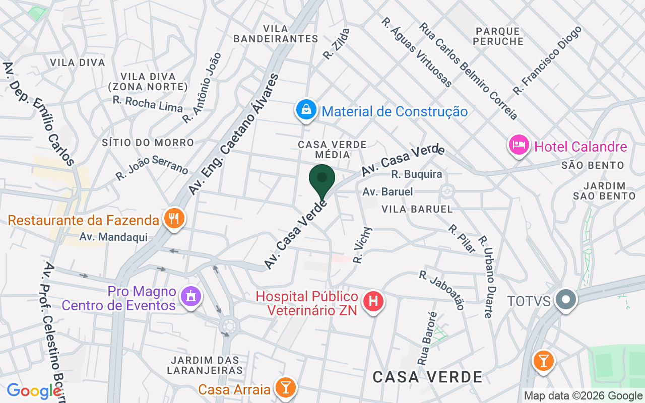 Mapa de Casa Verde · São Paulo · SP