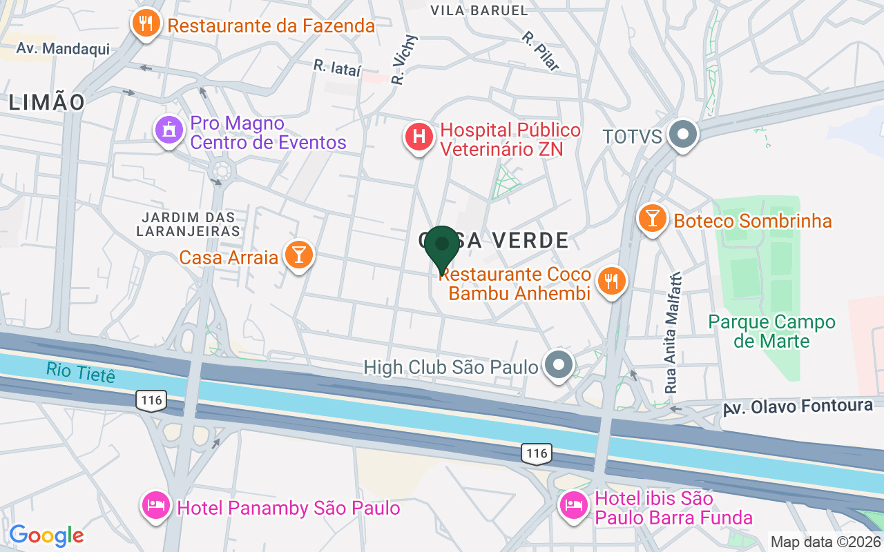 Mapa de Casa Verde · São Paulo · SP